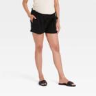 Tie-front Pull-on Maternity Shorts - Isabel Maternity By Ingrid & Isabel Black