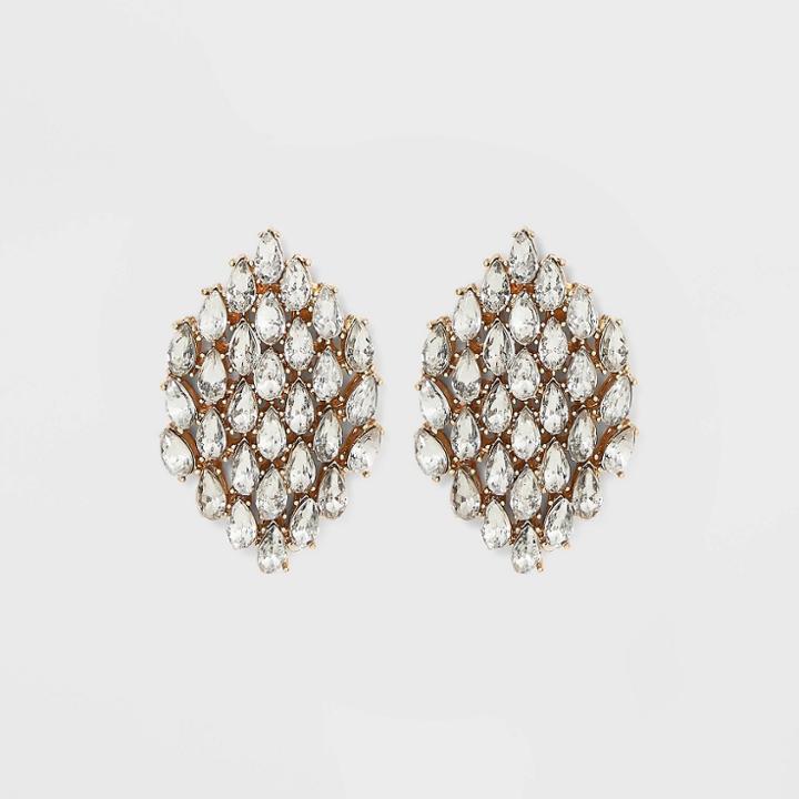 Sugarfix By Baublebar Crystal Teardrop Stud Statement Earrings - Gold