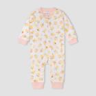 Burt's Bees Baby Baby Girls' Organic Cotton Peachy Keen Pajama Jumpsuit - Light Pink Newborn