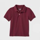 Petitetoddler Boys' Short Sleeve Stretch Pique Uniform Polo Shirt - Cat & Jack Burgundy