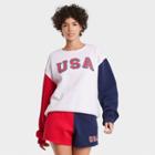 Modern Lux Women's Usa Colorblock Graphic Sweatshirt -