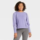Women's High Cuff French Terry Sweatshirt - A New Day Purple