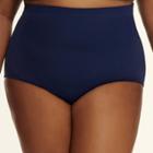 Target Plus Size Dreamsuit By Miracle Brands Women's Plus Slimming Control Ultra High Waist Bikini Bottom - Navy (blue)