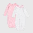 Honest Baby Girls' 2pk Organic Cotton Love Dot Nightgown