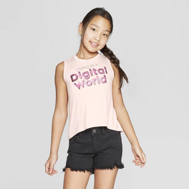 Girls' Graphic Knit Tank Top - Art Class