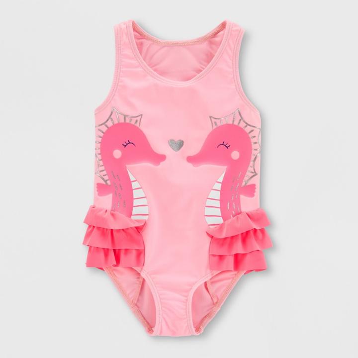 Toddler Girls' Seahorse One Piece Swimsuit - Just One You Made By Carter's Pink
