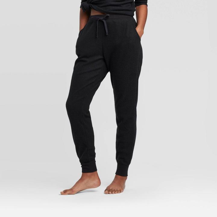 Women's Cozy Thermal Lounge Jogger Pants - Colsie Black S, Women's,