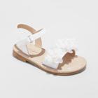 Toddler Girls' Daralee Flower Sandals - Cat & Jack White