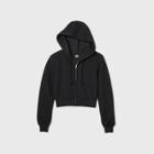Women's Zip-front Hoodie - Wild Fable Black Xxs
