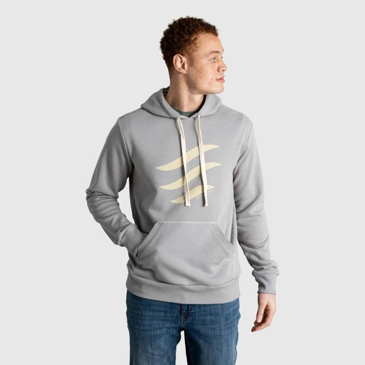 Men's United By Blue Organic Logo Waves Graphic Hoodie -