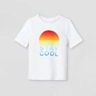 Toddler Boys' 'stay Cool' Short Sleeve Rash Guard Swim Shirt - Cat & Jack White