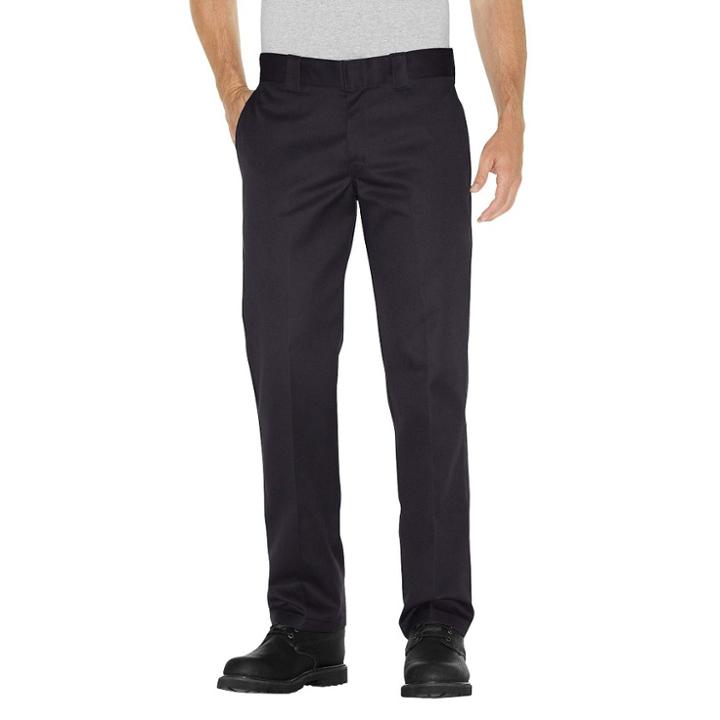 Dickies Men's Slim Straight Fit Twill Pants - Black