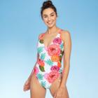 Sunn Lab Swim Women's Side-tie Plunge One Piece Swimsuit - Sunn Lab White