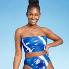 Juniors' Longline Bandeau Bikini Top - Xhilaration Blue Tie-dye