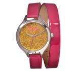 Women's Boum Confetti Watch With Custom Glitter Dial - Pink/silver