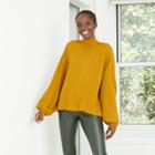 Women's Long Sleeve Blouse - A New Day Gold