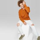 Men's Long Sleeve Light Weight Drop Shoulder Crew Neck Sweatshirt - Original Use Copper Ore