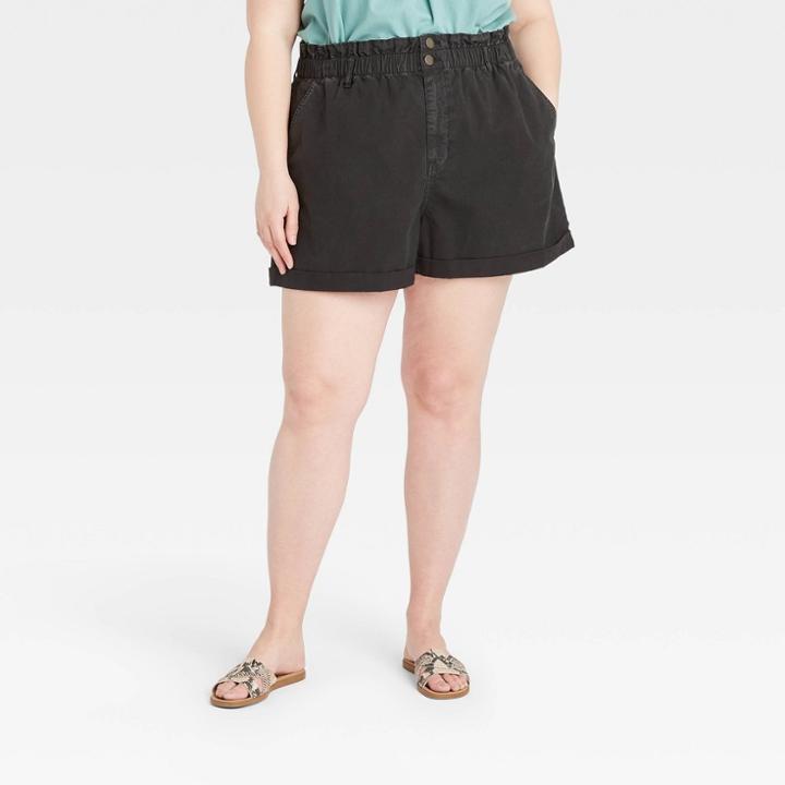 Women's Plus Size High-rise Shorts - Universal Thread Gray