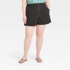 Women's Plus Size High-rise Shorts - Universal Thread Gray