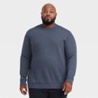 Men's Big & Tall Crewneck Fleece Sweater - All In Motion Navy