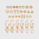 Girls' 15pk Heart Hoop Earrings - Art Class , One Color