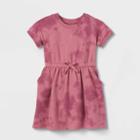 Toddler Girls' Mushroom French Terry Short Sleeve Dress - Cat & Jack Pink