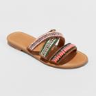 Women's Zelma Beaded Slide Sandals - Universal Thread Tan