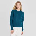 Women's Crewneck Pullover Sweater - A New Day Teal