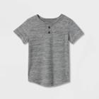 Toddler Boys' Jersey Knit Short Sleeve Henley T-shirt - Cat & Jack Gray