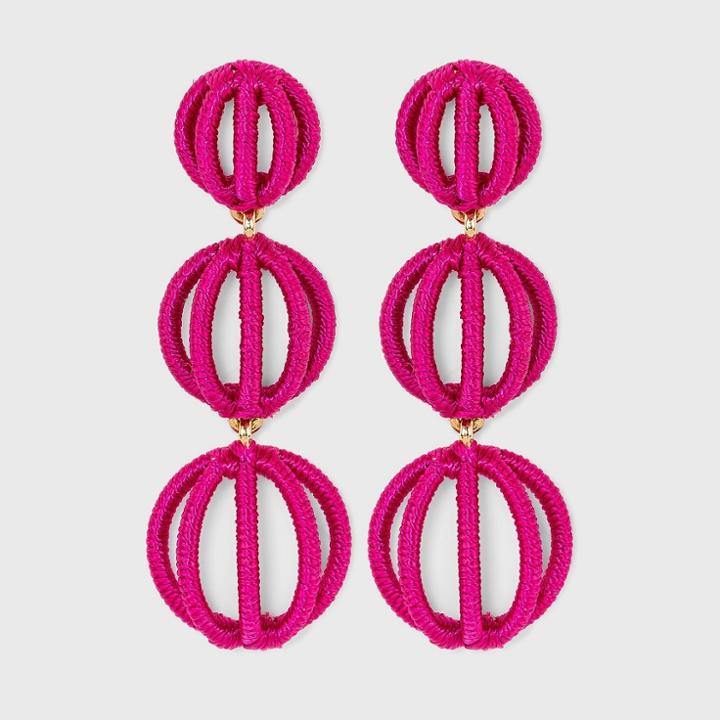 Sugarfix By Baublebar Cut-out Ball Drop Earrings - Neon Pink