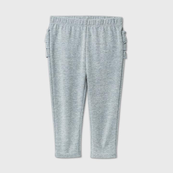 Baby Girls' Ruffle Bum Pull-on Pants - Cat & Jack Gray Newborn