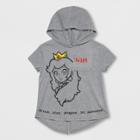 Girls' Super Mario Princess Peach Short Sleeve Hooded T-shirt - Heather Gray