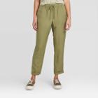 Women's High-rise Ankle Length Taper Pants - A New Day Olive Green Xs, Women's, Green Green