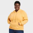 Women's Plus Size Hooded Sweatshirt - Universal Thread Yellow