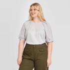 Women's Plus Size Short Sleeve T-shirt - Who What Wear Arctic Ice 1x, Women's, Size: 1xl, Arctic White