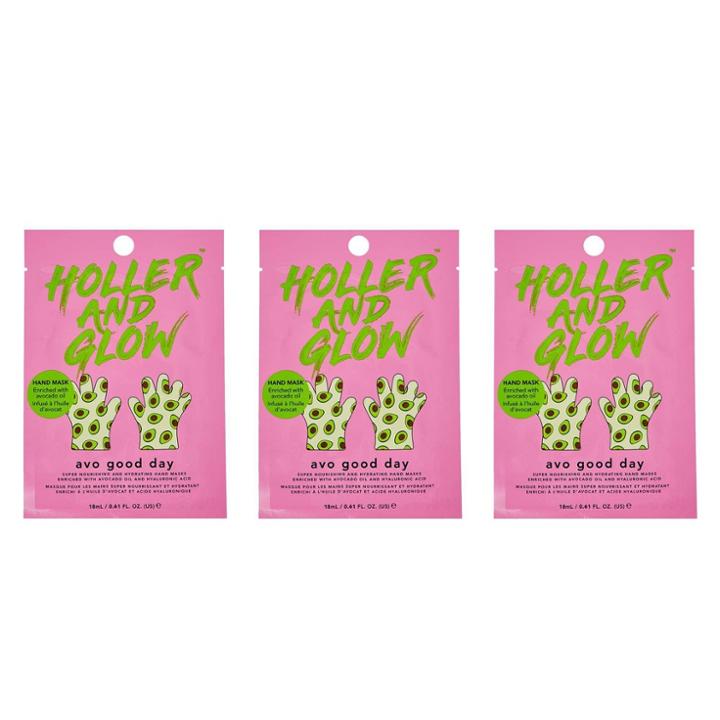 Holler And Glow Put Your Hands In The Air Nourishing Hand Mask Trio