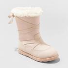 Toddler Girls' Isabella Zipper Slip-on Shearling Style Winter Boots - Cat & Jack