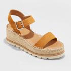 Women's Adea Wide Width Wedge Heels - Universal Thread Cognac