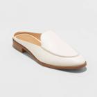 Women's Dekota Faux Leather Backless Loafer Mules - Universal Thread White