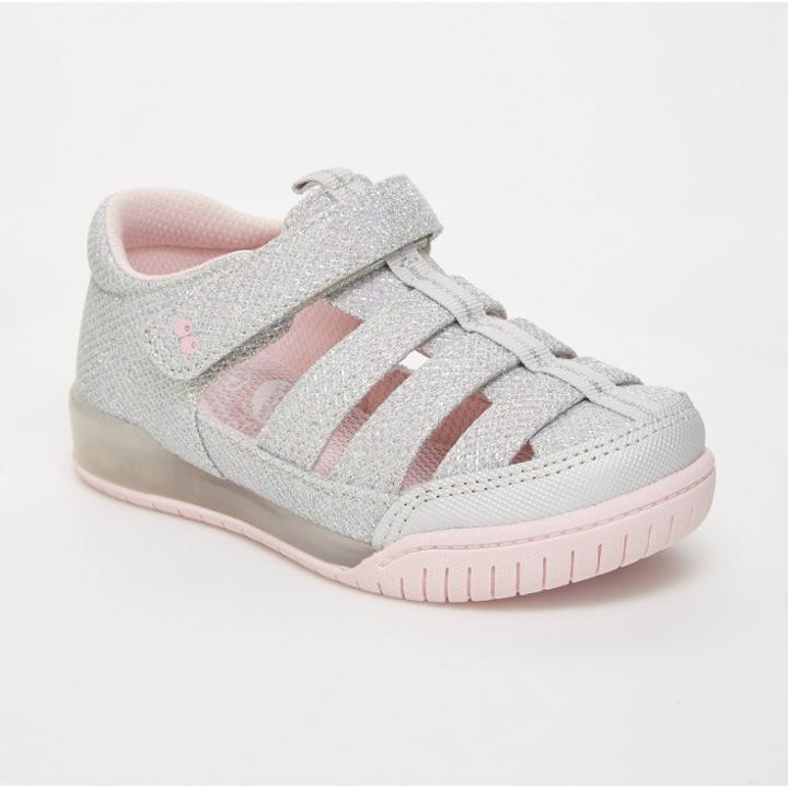 Toddler Girls' Surprize By Stride Rite Val Fisherman Sandals - Silver 4, Toddler Girl's