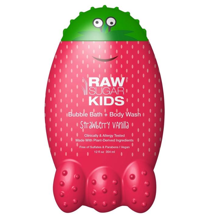 Raw Sugar Kids Bubble Bath + Body Wash Strawberry Vanilla