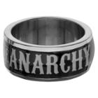 Women's Sons Of Anarchy Stainless Steel Logo Ring - Black