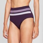 Women's Colorblock Highwaist Bikini Bottom - Mossimo Truffle-iced Lavender