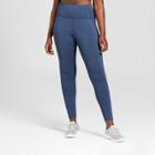 Plus Size Women's Plus Mini Striped High-waisted Leggings - Joylab Navy Heather