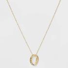 Beloved + Inspired Gold Dipped Open Circle 'you Are Loved' Chain Necklace - Gold