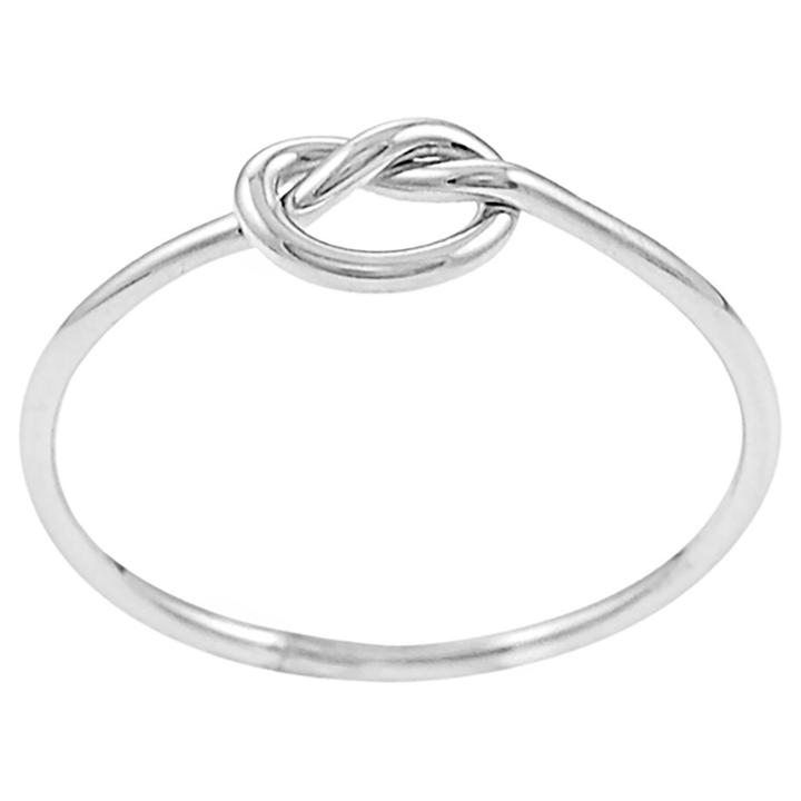 Women's Journee Collection Handmade Love Knot Ring In Sterling Silver -