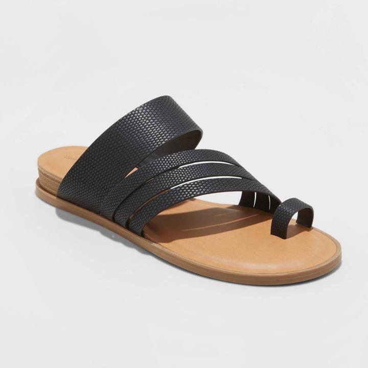 Women's Betti Multi-band Thong Sandals - Universal Thread Black