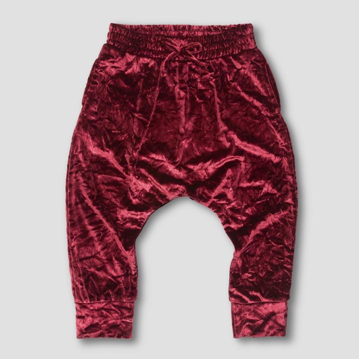 Toddler Girls' Afton Street Velvet Jogger Pants - Burgundy - 18 M, Girl's, Size: