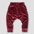Toddler Girls' Afton Street Velvet Jogger Pants - Burgundy - 18 M, Girl's, Size: