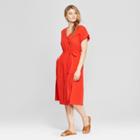Women's V-neck Sundress- Universal Thread Orange